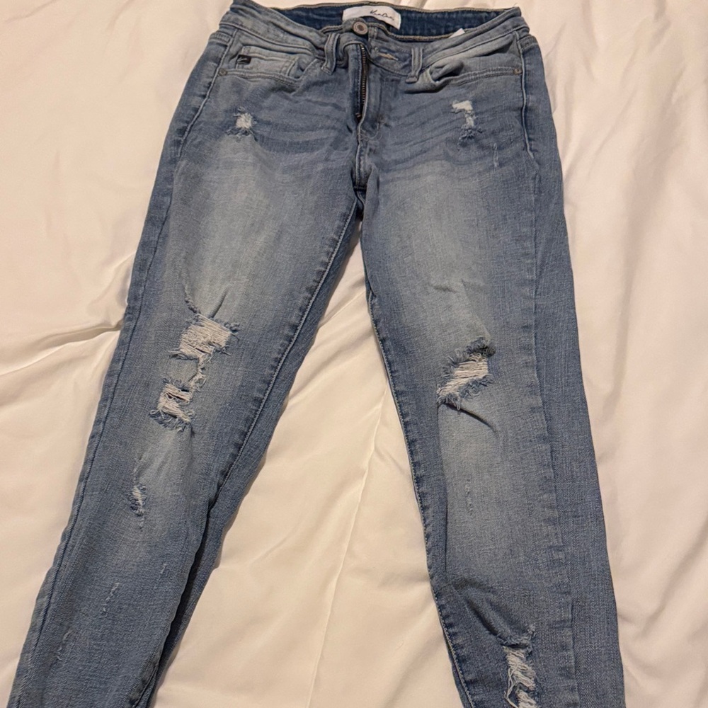 KanCan Light Blue Distressed Skinny Jeans